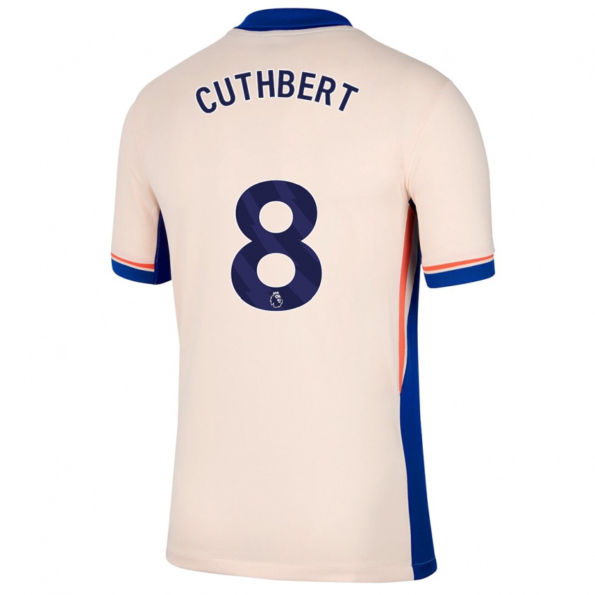 Kandiny Niño Camiseta Erin Cuthbert #8 Beige Claro 2ª Equipación 2024/25 La Camisa Chile