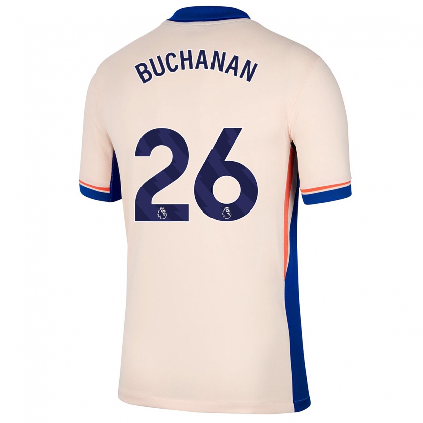 Kandiny Niño Camiseta Kadeisha Buchanan #26 Beige Claro 2ª Equipación 2024/25 La Camisa Chile