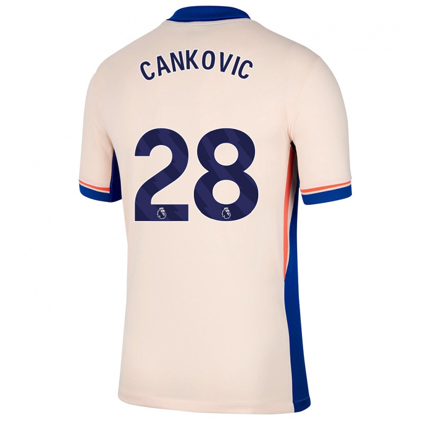 Kandiny Niño Camiseta Jelena Čanković #28 Beige Claro 2ª Equipación 2024/25 La Camisa Chile