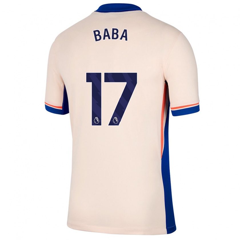 Kandiny Niño Camiseta Abdul-Rahman Baba #17 Beige Claro 2ª Equipación 2024/25 La Camisa Chile