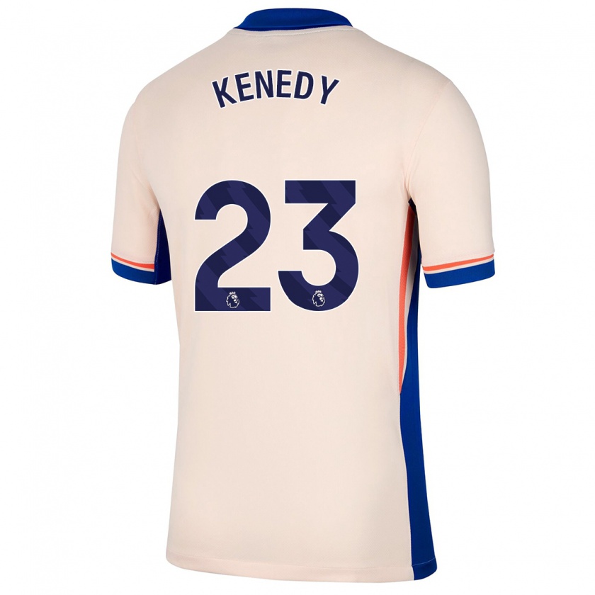 Kandiny Niño Camiseta Robert Kenedy #23 Beige Claro 2ª Equipación 2024/25 La Camisa Chile