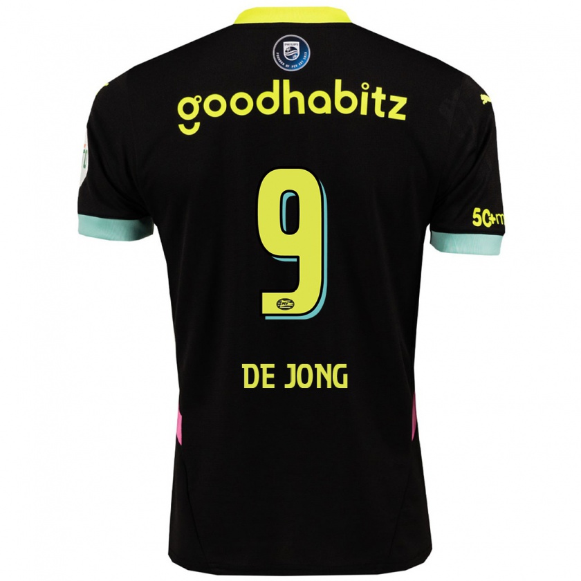 Kandiny Niño Camiseta Luuk De Jong #9 Negro Amarillo 2ª Equipación 2024/25 La Camisa Chile