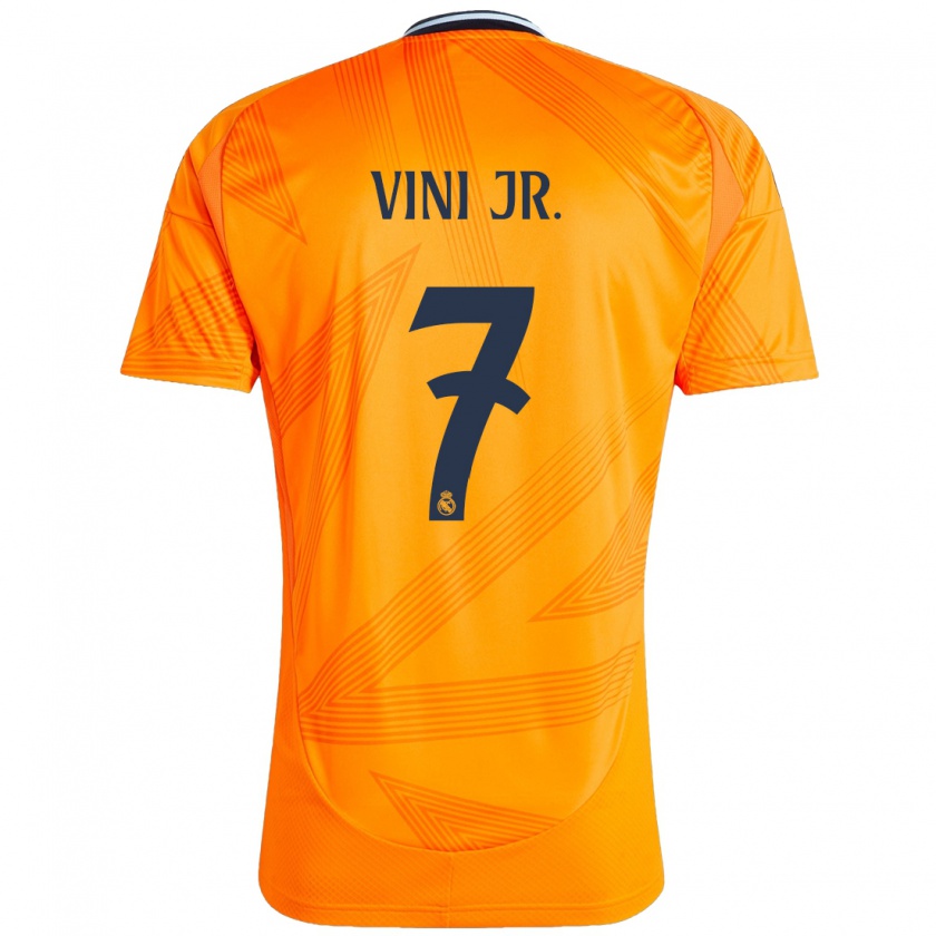 Kandiny Niño Camiseta Vinicius Junior #7 Naranja 2ª Equipación 2024/25 La Camisa Chile