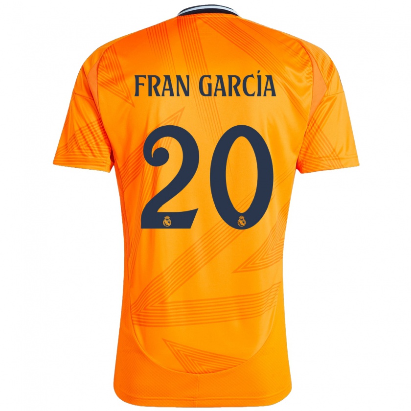 Kandiny Niño Camiseta Fran García #20 Naranja 2ª Equipación 2024/25 La Camisa Chile