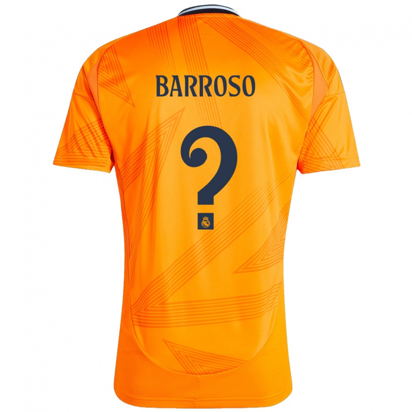 Kandiny Niño Camiseta Jaime Barroso #0 Naranja 2ª Equipación 2024/25 La Camisa Chile