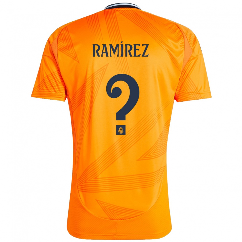 Kandiny Niño Camiseta Izan Ramírez #0 Naranja 2ª Equipación 2024/25 La Camisa Chile