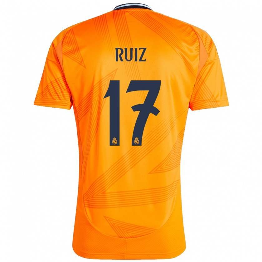 Kandiny Niño Camiseta David Ruiz #17 Naranja 2ª Equipación 2024/25 La Camisa Chile