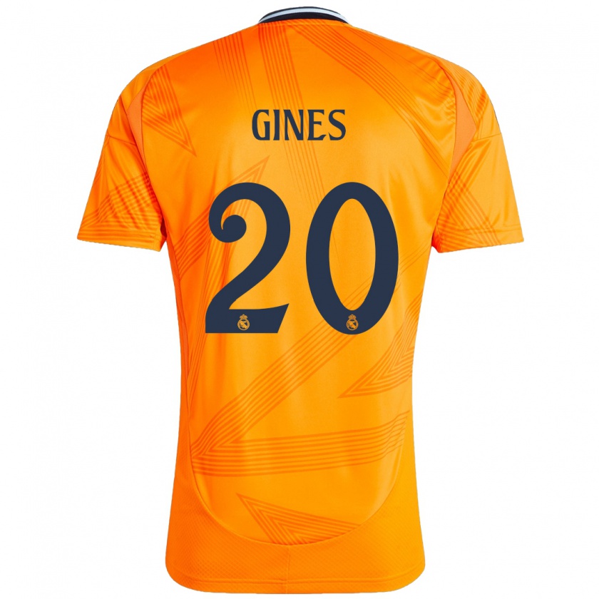 Kandiny Niño Camiseta Álvaro Ginés #20 Naranja 2ª Equipación 2024/25 La Camisa Chile