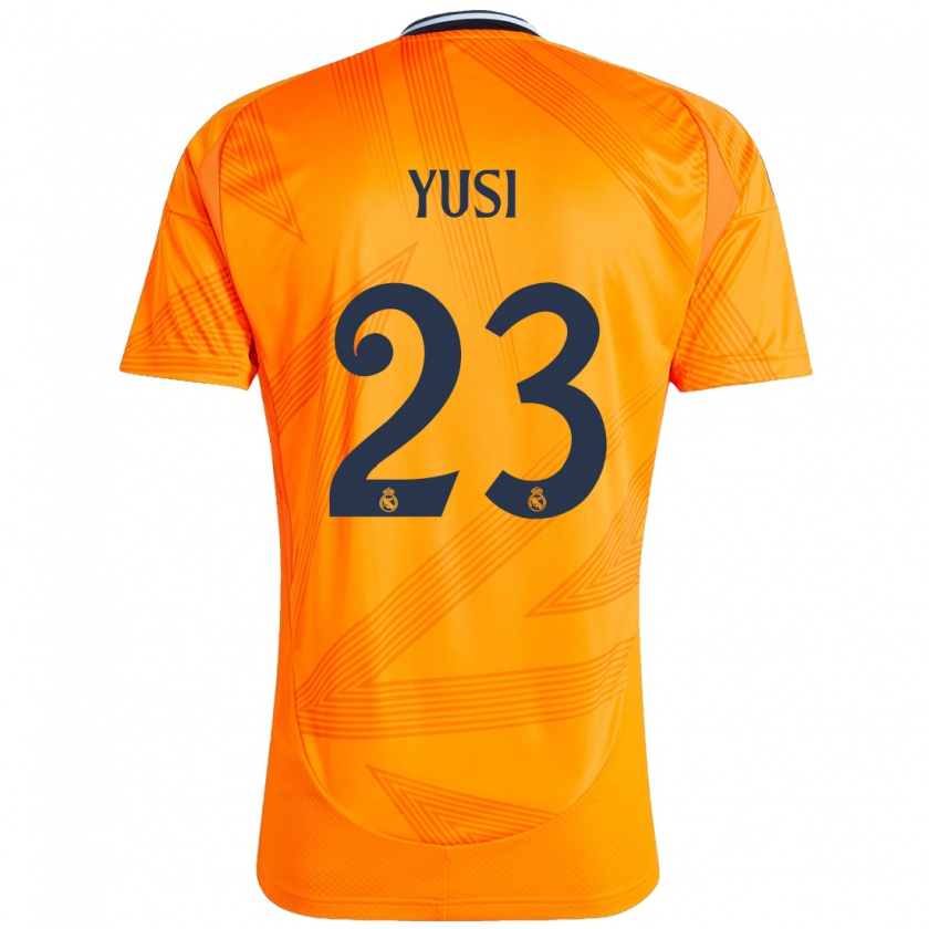 Kandiny Niño Camiseta Youssef Enríquez #23 Naranja 2ª Equipación 2024/25 La Camisa Chile