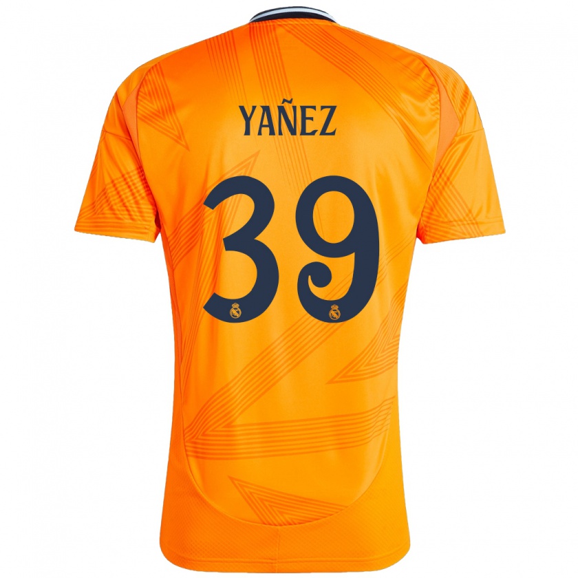 Kandiny Niño Camiseta Daniel Yañez #39 Naranja 2ª Equipación 2024/25 La Camisa Chile