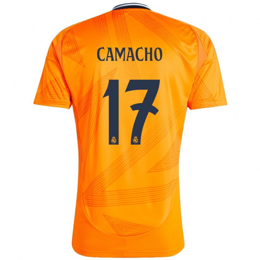 Kandiny Niño Camiseta Carla Camacho #17 Naranja 2ª Equipación 2024/25 La Camisa Chile