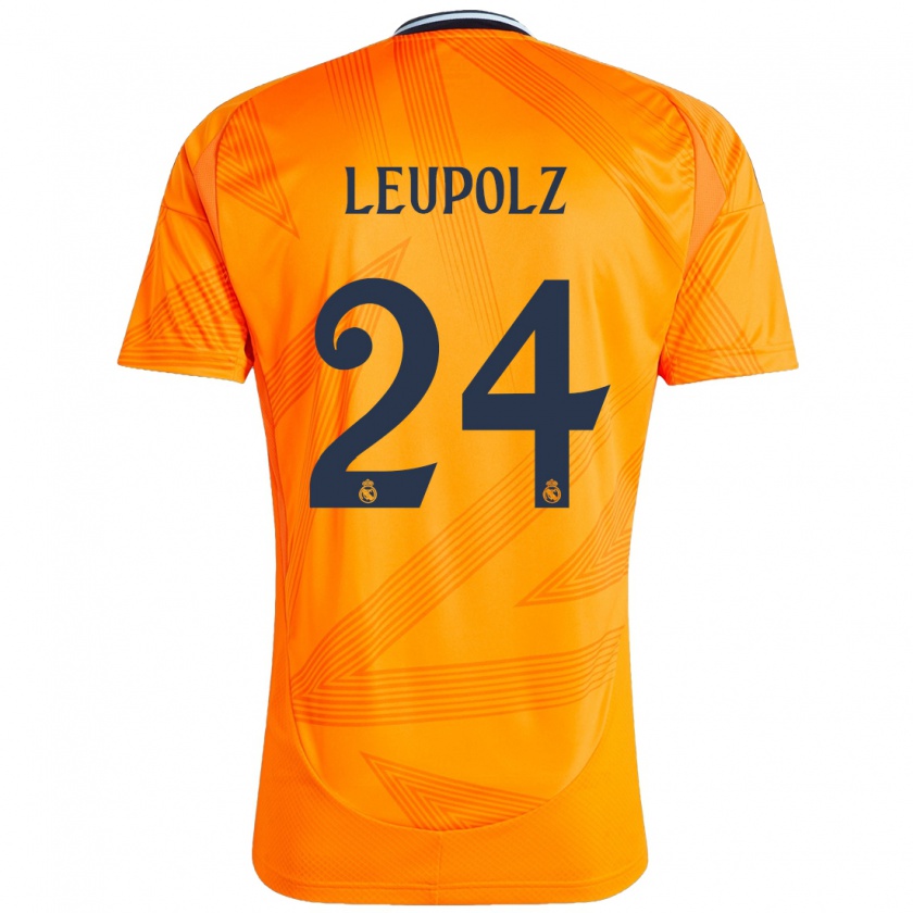 Kandiny Niño Camiseta Melanie Leupolz #24 Naranja 2ª Equipación 2024/25 La Camisa Chile