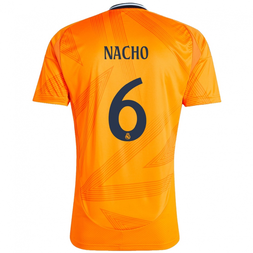 Kandiny Niño Camiseta Nacho Fernández #6 Naranja 2ª Equipación 2024/25 La Camisa Chile