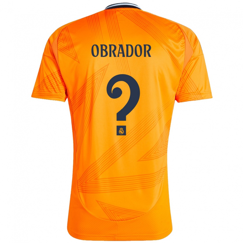 Kandiny Niño Camiseta Rafael Obrador #0 Naranja 2ª Equipación 2024/25 La Camisa Chile