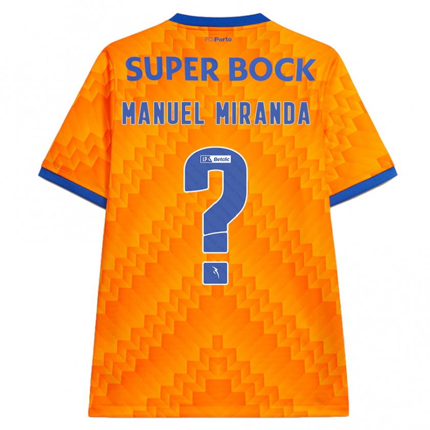 Kandiny Niño Camiseta Manuel Miranda #0 Naranja 2ª Equipación 2024/25 La Camisa Chile