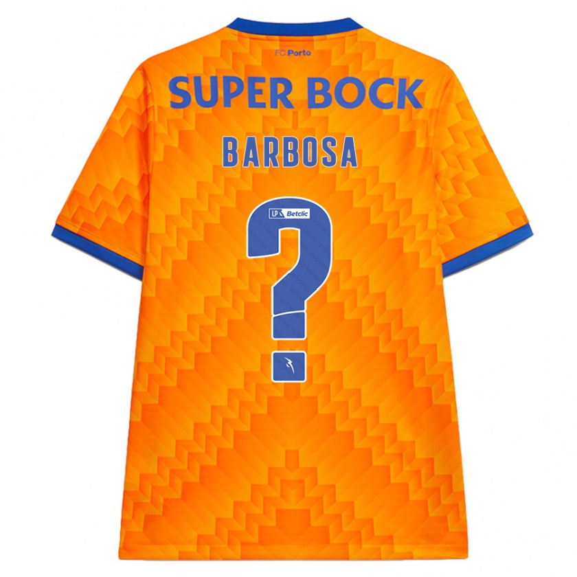 Kandiny Niño Camiseta Rúben Barbosa #0 Naranja 2ª Equipación 2024/25 La Camisa Chile