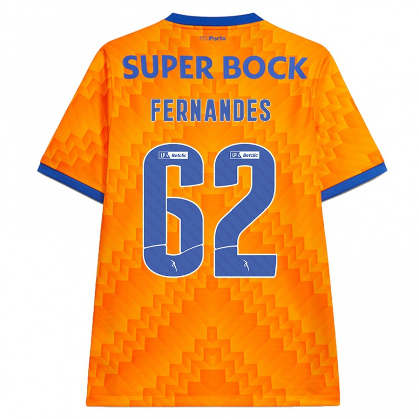 Kandiny Niño Camiseta Rodrigo Fernandes #62 Naranja 2ª Equipación 2024/25 La Camisa Chile