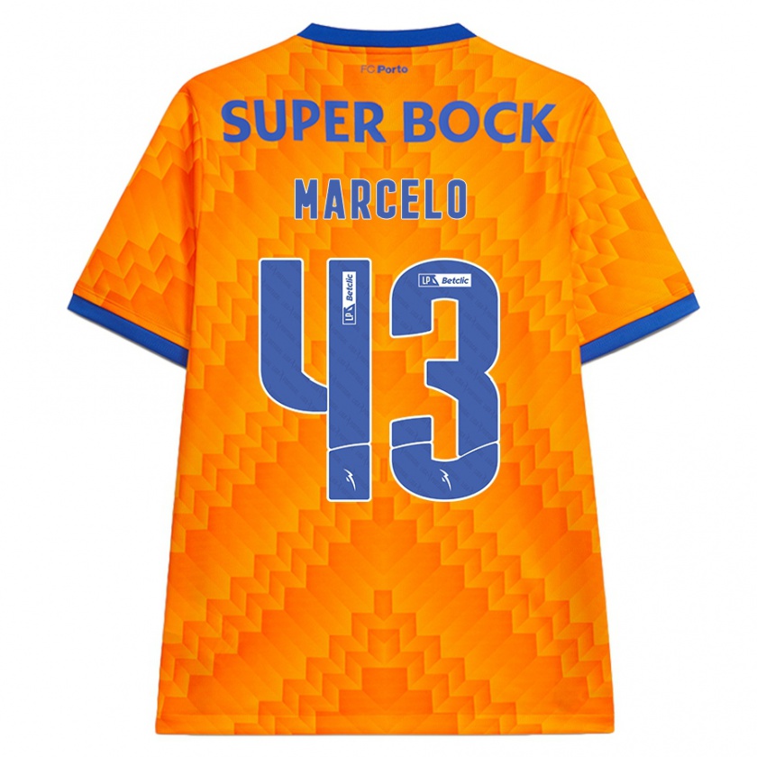 Kandiny Niño Camiseta Joao Marcelo #43 Naranja 2ª Equipación 2024/25 La Camisa Chile