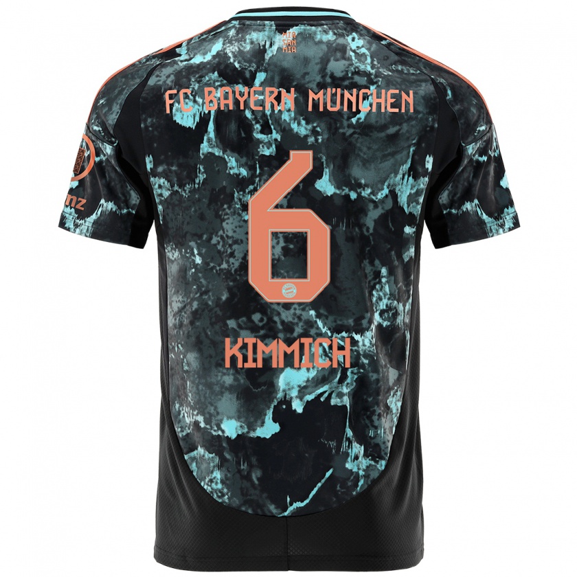 Kandiny Niño Camiseta Joshua Kimmich #6 Negro 2ª Equipación 2024/25 La Camisa Chile