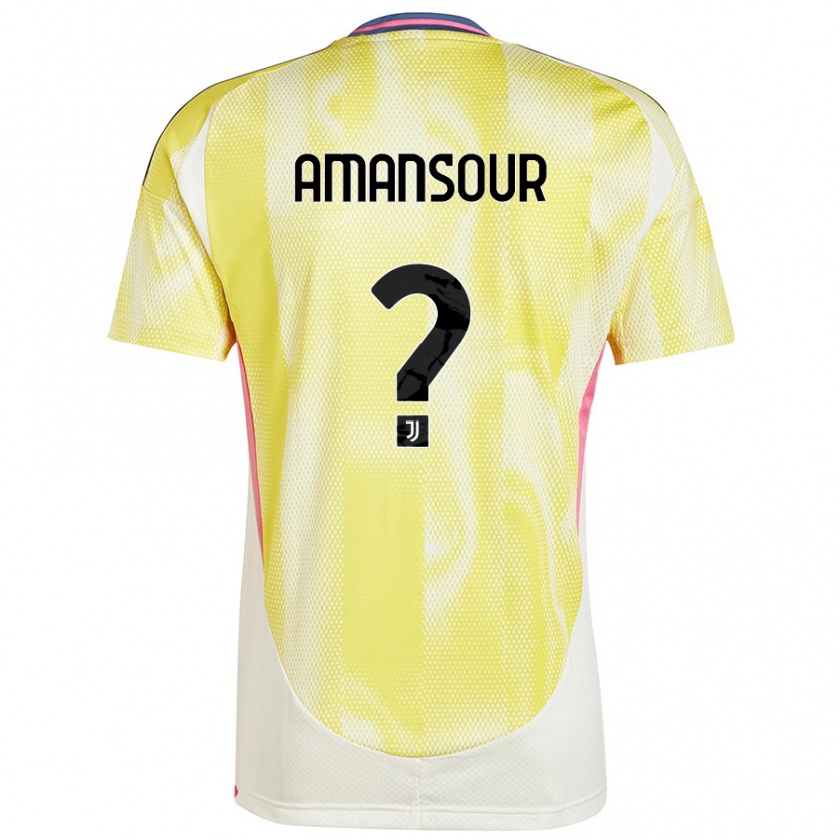 Kandiny Niño Camiseta Adam Amansour #0 Amarillo Solar 2ª Equipación 2024/25 La Camisa Chile