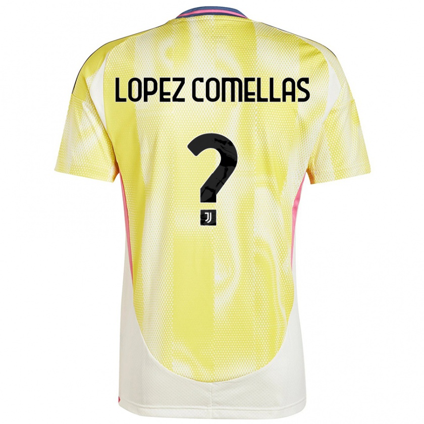 Kandiny Niño Camiseta Ivan Lopez Comellas #0 Amarillo Solar 2ª Equipación 2024/25 La Camisa Chile