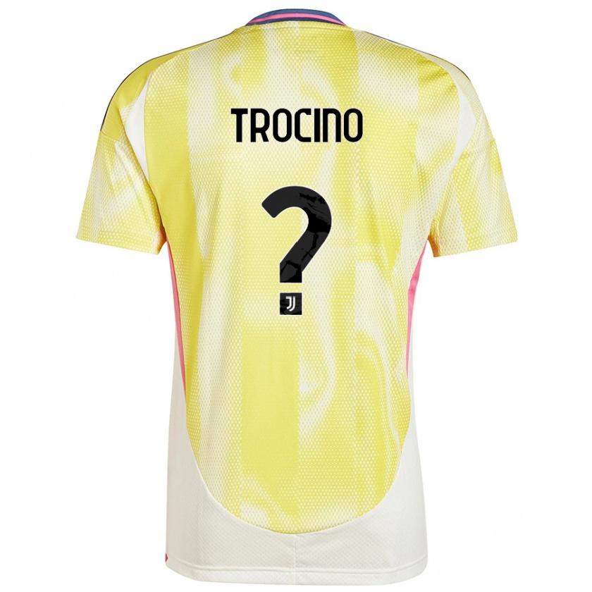 Kandiny Niño Camiseta Luca Trocino #0 Amarillo Solar 2ª Equipación 2024/25 La Camisa Chile