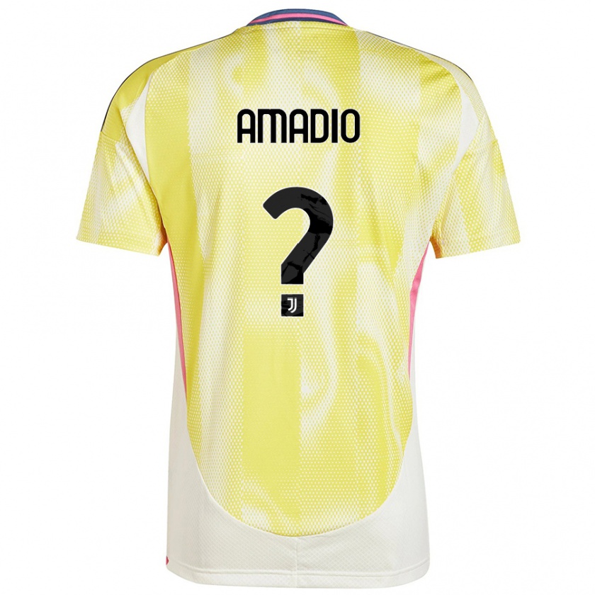 Kandiny Niño Camiseta Alex Amadio #0 Amarillo Solar 2ª Equipación 2024/25 La Camisa Chile