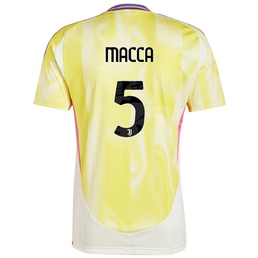 Kandiny Niño Camiseta Federico Macca #5 Amarillo Solar 2ª Equipación 2024/25 La Camisa Chile