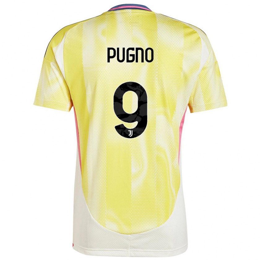 Kandiny Niño Camiseta Diego Pugno #9 Amarillo Solar 2ª Equipación 2024/25 La Camisa Chile