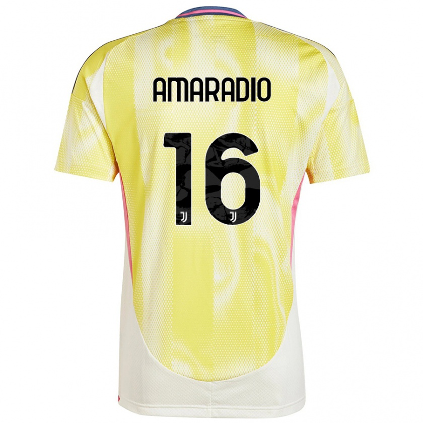 Kandiny Niño Camiseta Luca Amaradio #16 Amarillo Solar 2ª Equipación 2024/25 La Camisa Chile