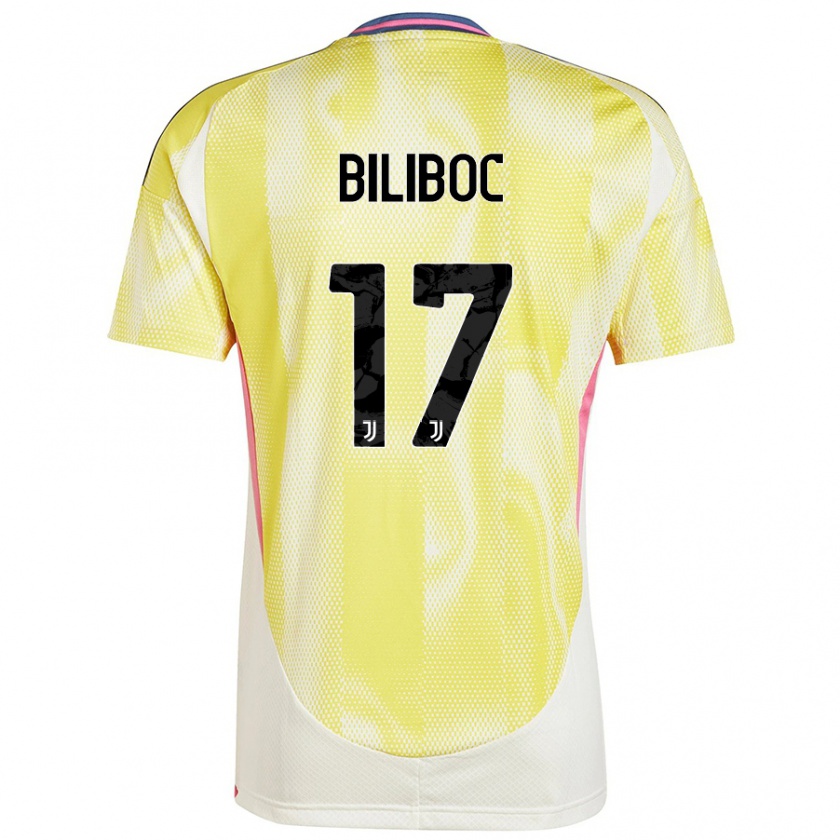 Kandiny Niño Camiseta Lorenzo Biliboc #17 Amarillo Solar 2ª Equipación 2024/25 La Camisa Chile