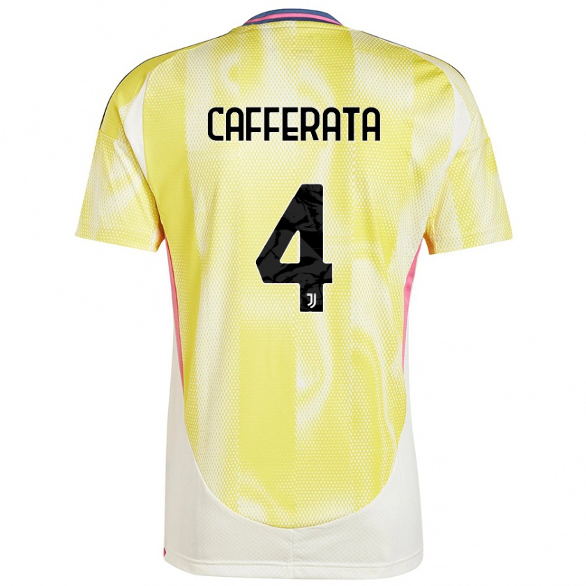 Kandiny Niño Camiseta Federica Cafferata #4 Amarillo Solar 2ª Equipación 2024/25 La Camisa Chile