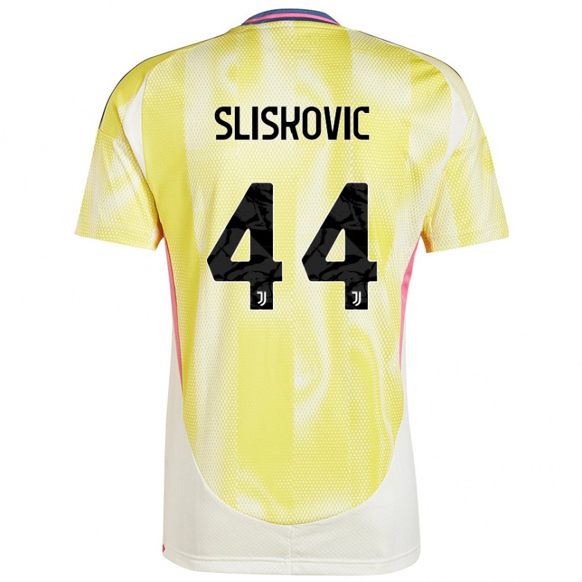 Kandiny Niño Camiseta Gloria Slišković #44 Amarillo Solar 2ª Equipación 2024/25 La Camisa Chile