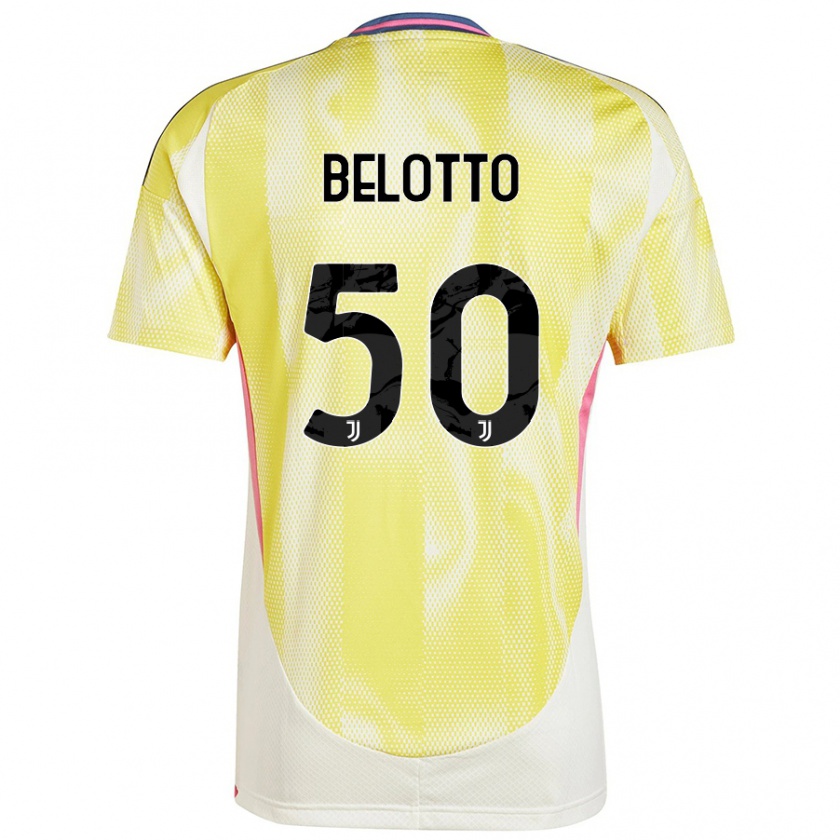 Kandiny Niño Camiseta Soledad Belotto #50 Amarillo Solar 2ª Equipación 2024/25 La Camisa Chile