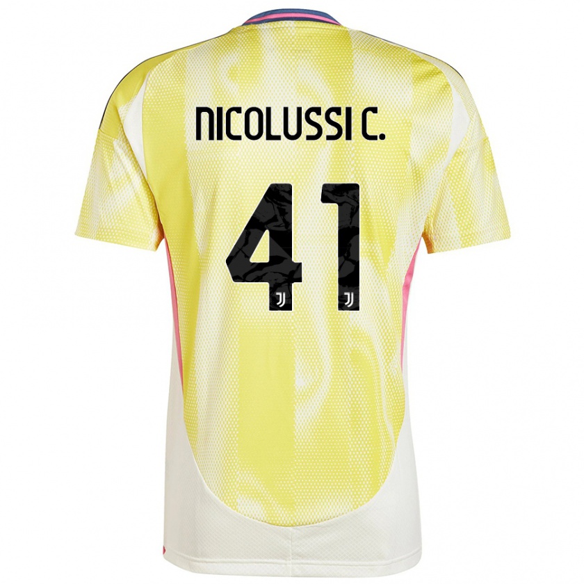 Kandiny Niño Camiseta Hans Nicolussi Caviglia #41 Amarillo Solar 2ª Equipación 2024/25 La Camisa Chile