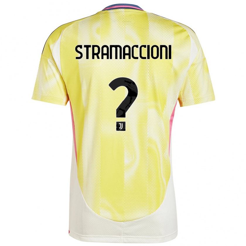 Kandiny Niño Camiseta Diego Stramaccioni #0 Amarillo Solar 2ª Equipación 2024/25 La Camisa Chile