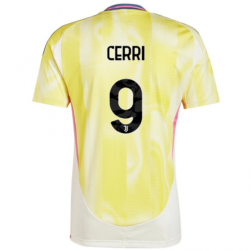 Kandiny Niño Camiseta Leonardo Cerri #9 Amarillo Solar 2ª Equipación 2024/25 La Camisa Chile