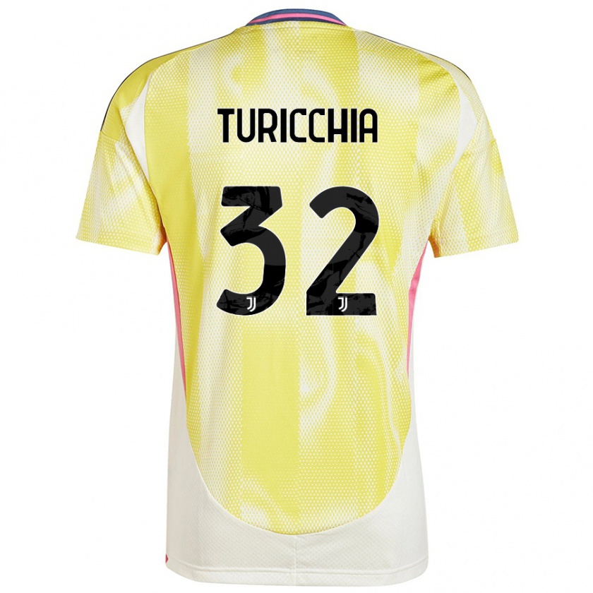 Kandiny Niño Camiseta Riccardo Turicchia #32 Amarillo Solar 2ª Equipación 2024/25 La Camisa Chile