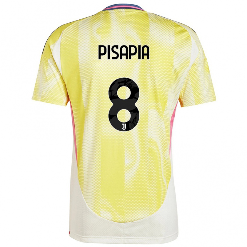 Kandiny Niño Camiseta Luciano Pisapia #8 Amarillo Solar 2ª Equipación 2024/25 La Camisa Chile