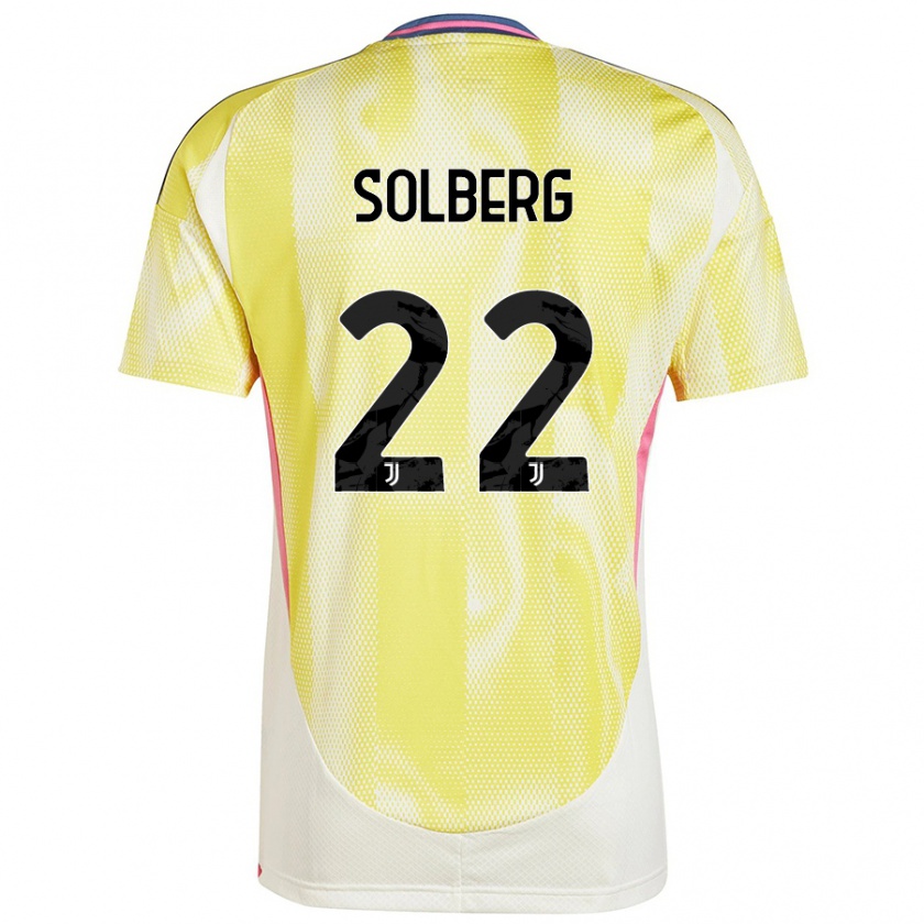 Kandiny Niño Camiseta Elias Solberg #22 Amarillo Solar 2ª Equipación 2024/25 La Camisa Chile