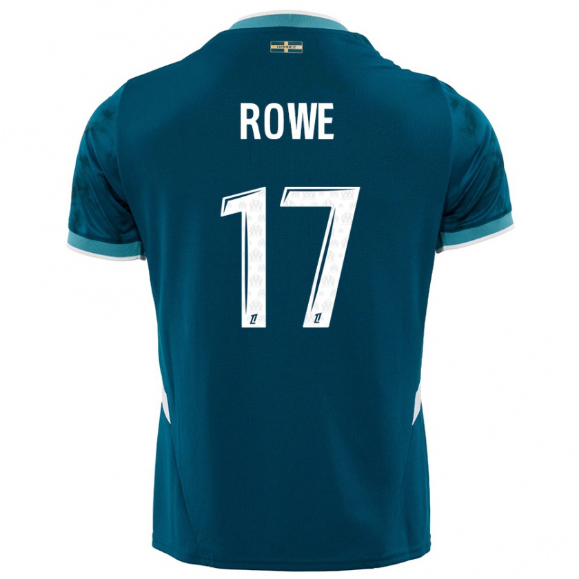 Kandiny Niño Camiseta Jonathan Rowe #17 Azul Turquesa 2ª Equipación 2024/25 La Camisa Chile