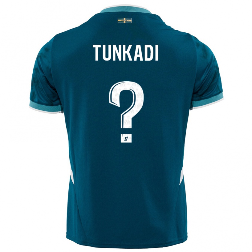 Kandiny Niño Camiseta Alexandre Tunkadi #0 Azul Turquesa 2ª Equipación 2024/25 La Camisa Chile