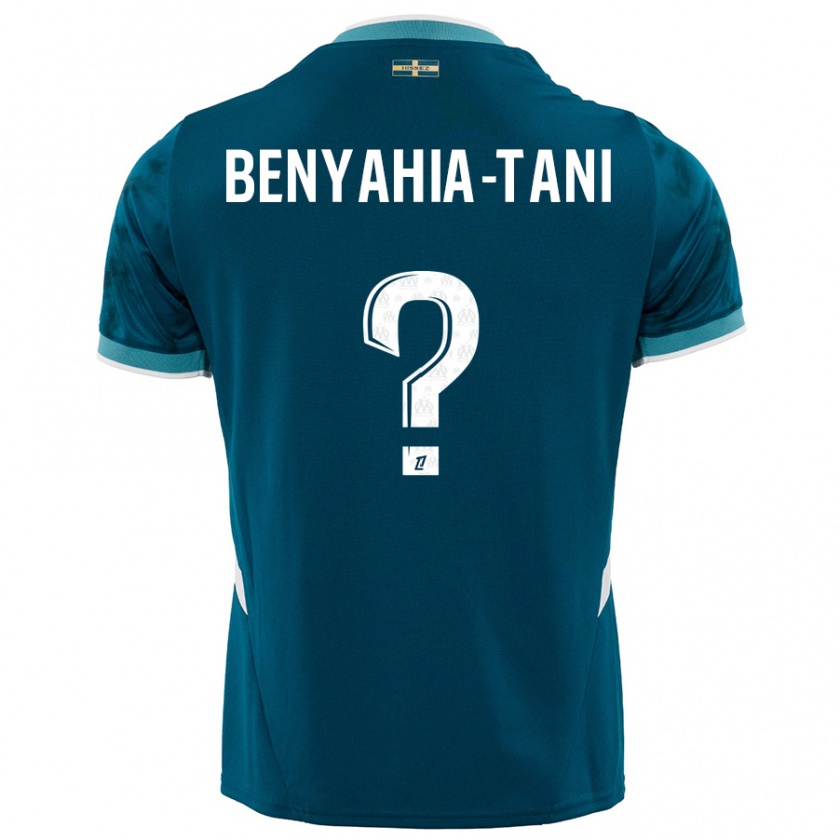 Kandiny Niño Camiseta Aylan Benyahia-Tani #0 Azul Turquesa 2ª Equipación 2024/25 La Camisa Chile