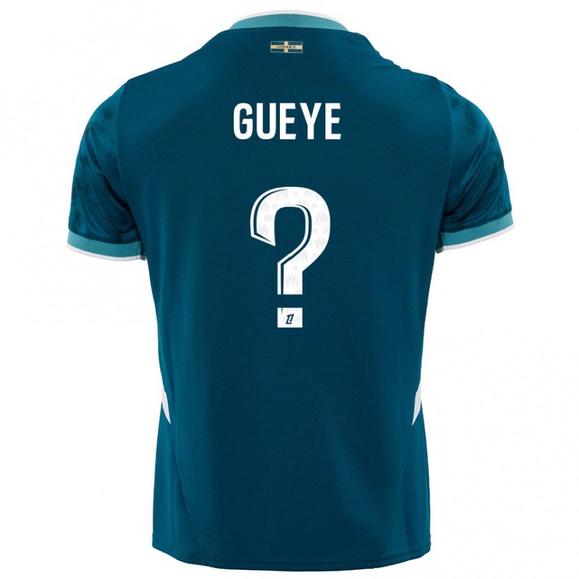 Kandiny Niño Camiseta Daouda Gueye #0 Azul Turquesa 2ª Equipación 2024/25 La Camisa Chile