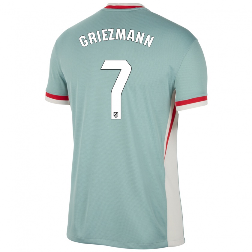 Kandiny Niño Camiseta Antoine Griezmann #7 Beige Claro Azul 2ª Equipación 2024/25 La Camisa Chile