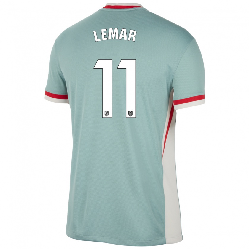 Kandiny Niño Camiseta Thomas Lemar #11 Beige Claro Azul 2ª Equipación 2024/25 La Camisa Chile