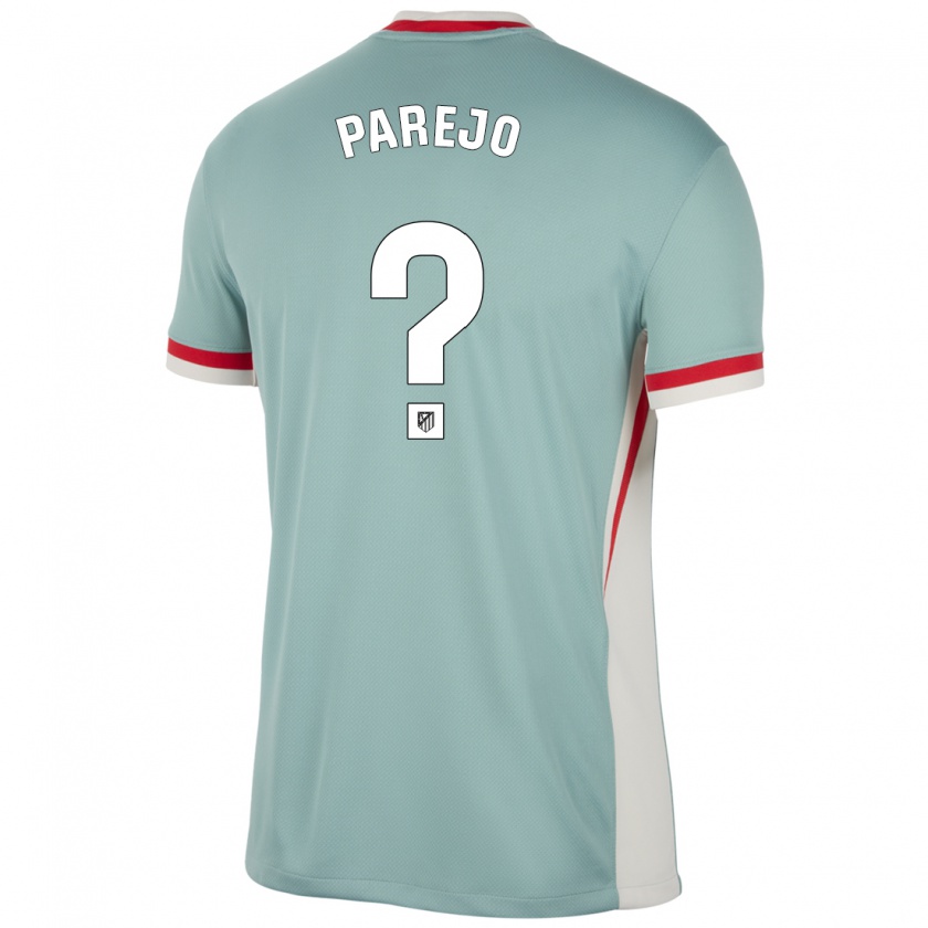 Kandiny Niño Camiseta Óscar Parejo #0 Beige Claro Azul 2ª Equipación 2024/25 La Camisa Chile