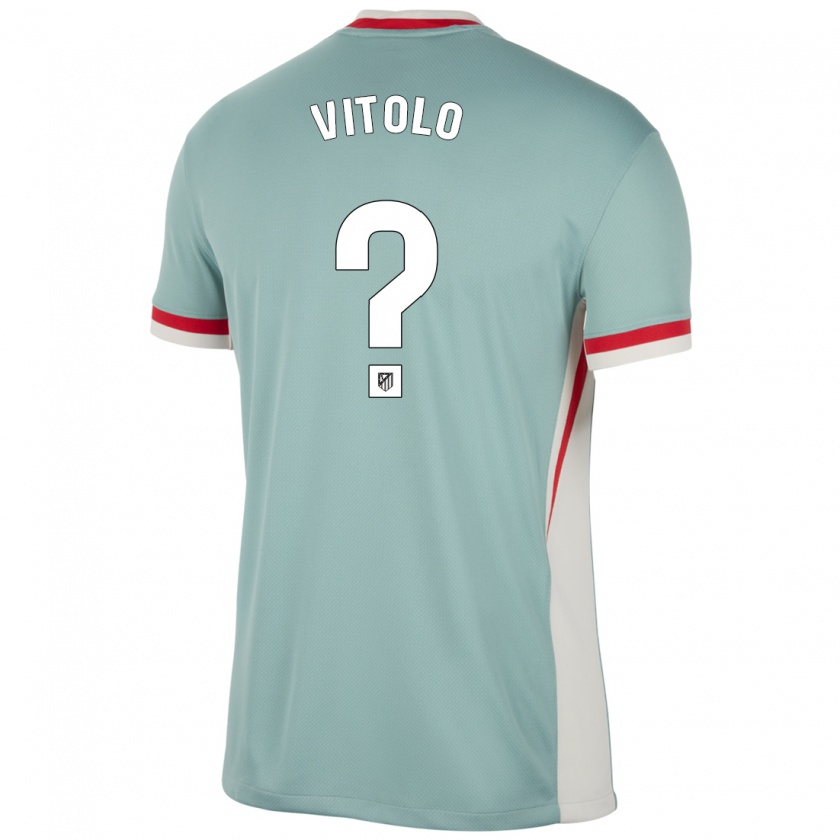 Kandiny Niño Camiseta Vitolo #0 Beige Claro Azul 2ª Equipación 2024/25 La Camisa Chile