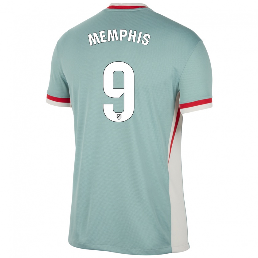 Kandiny Niño Camiseta Memphis Depay #9 Beige Claro Azul 2ª Equipación 2024/25 La Camisa Chile