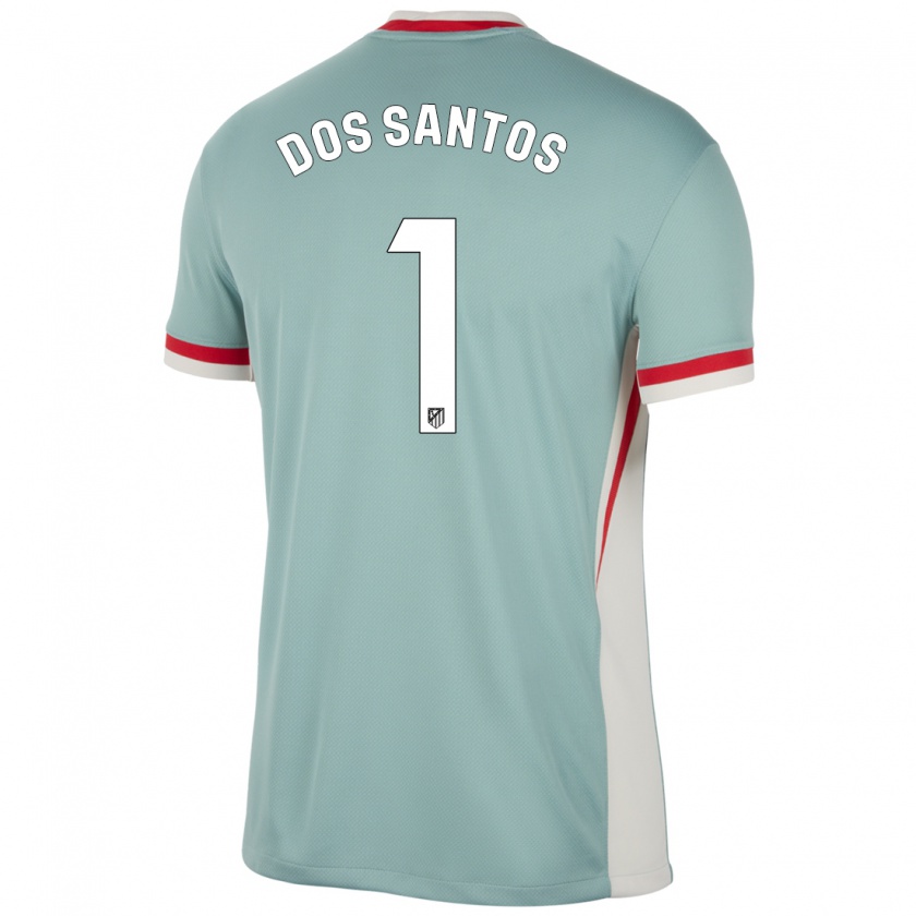 Kandiny Niño Camiseta Alex Dos Santos #1 Beige Claro Azul 2ª Equipación 2024/25 La Camisa Chile